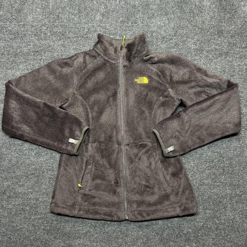 The North Face Fleece Jacket Womens XS Gray Full Zip High Pile Soft Outdoor